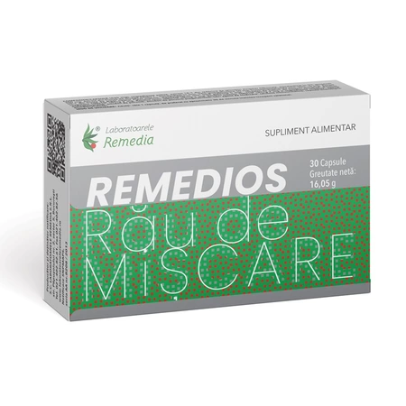 RAU DE MISCARE REMEDIOS, 30 CAPSULE, Remedia