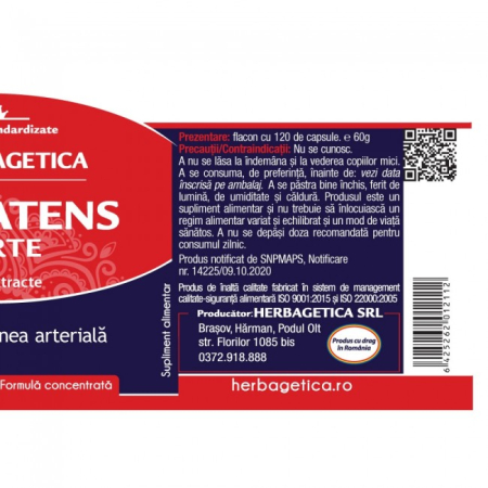 REGLATENS tensiune arteriala normala, HERBAGETICA [3]