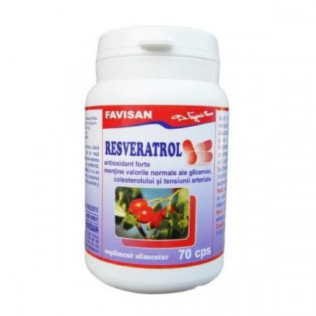 RESVERATROL Antioxidant Forte 60mg, 70 capsule, Favisan la Nana Plafar