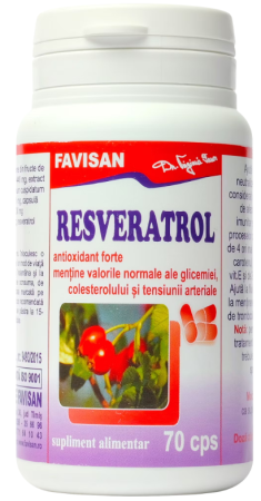 RESVERATROL Antioxidant Forte 60mg, 70 capsule, Favisan la Nana Plafar