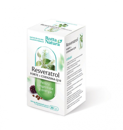 RESVERATROL FORTE si CoQ10, 30 capsule, Rotta Natura