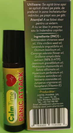 Roll-on de aromaterapie CalmTime Panic Attack, 10 ml, Justin Pharma la Nana Plafar [1]