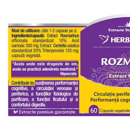 ROZMARIN, 60 capsule, Herbagetica la Nana Plafar [1]