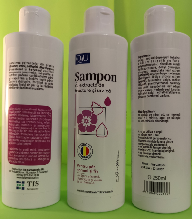SAMPON cu BRUSTURE si URZICA Q4U, 250 ml, Tis Farmaceutic la nana plafar [2]