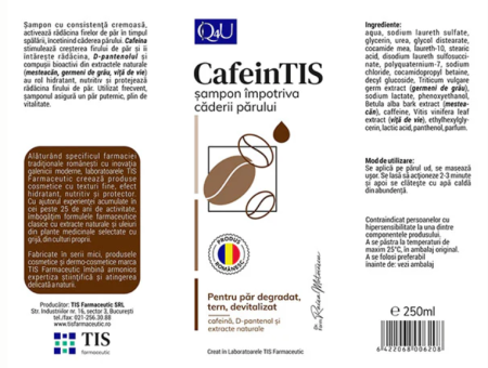 SAMPON impotriva caderii parului CafeinTis Q4U, 250 ml, Tis Farmaceutic la Nana Plafar [1]