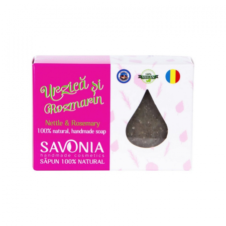 Sampon Solid Natural Urzica si Rozmarin, 90g, Savonia
