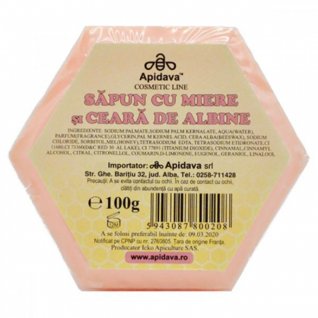 Sapun cu Miere si Ceara de Albine,100gr - APIDAVA