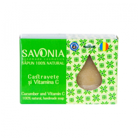 sapunuri - Sapun Natural Castravete si Vitamina C, 90g, Savonia