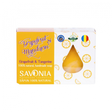 sapunuri - Sapun natural Grapefruit & Mandarin, 90gr, Savonia
