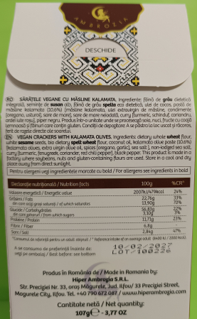 SARATELE CRACKERS VEGANI, 107gr, Hiper Ambrozia la Nana Plafar [4]