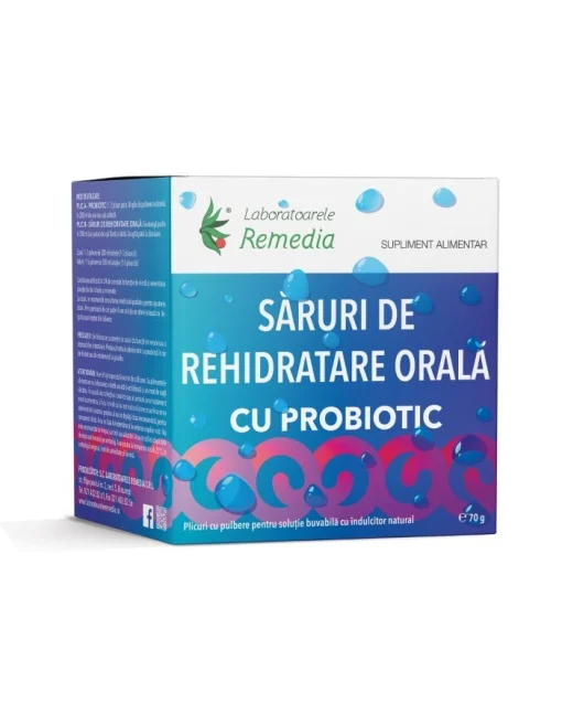 Saruri de rehidratare + probiotice x 20 plicuri, Remedia