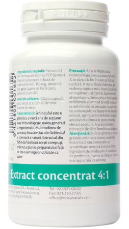 Schinduf extract, glicemie, colesterol, lactatie, 30 capsule, Rotta Natura la Nana Plafar [1]