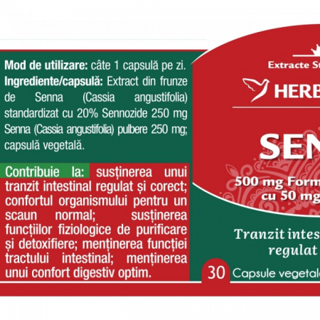 SENNA LAXATIV 500mg, Herbagetica [1]