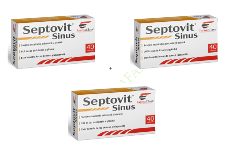 GRIPA si RACEALA - SEPTOVIT SINUS, 40 capsule, FarmaClass la Nana Plafar