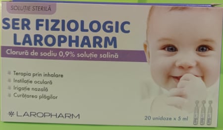 Ser fiziologic, 5 ml, 20 monodoze, Laropharm la Nana Plafar [1]