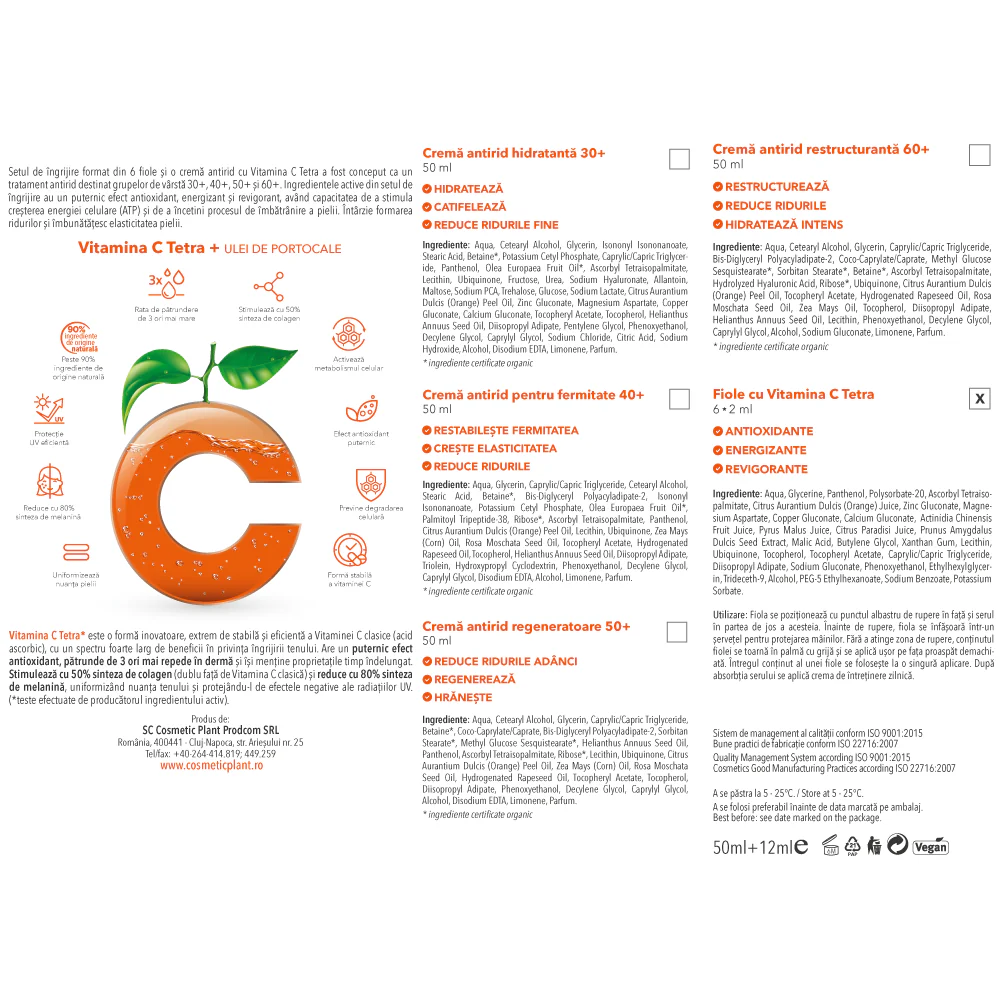 SET INGRIIRE SKIN BOOST cu VITAMINA C TETRA Cosmetic Plant la Nana Plafar [3]