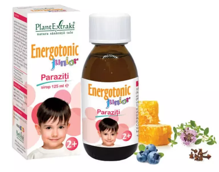 siropuri - SIROP ENERGOTONIC PARAZITI Junior, 125 ml, PlantExtrakt la Nana Plafar