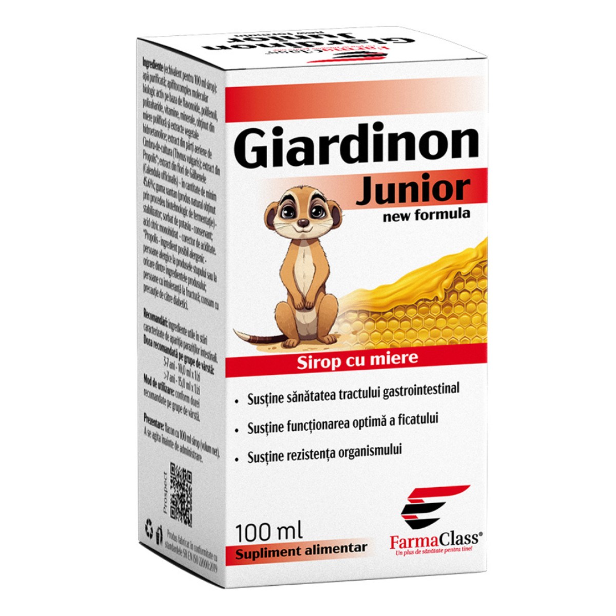 paraziti intestinali copii - SIROP GIARDINON JUNIOR New Formula 100 ml, Farma Class la Nana Plafar