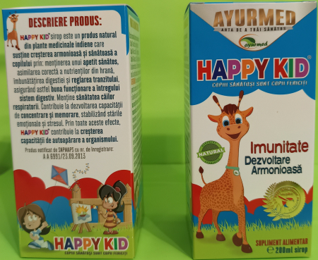 SIROP HAPPY KID, 2-14 ani, 200ml, Ayurmed la Nana Plafar [2]