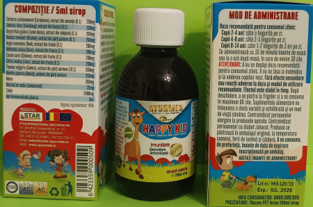 SIROP HAPPY KID, 2-14 ani, 200ml, Ayurmed la Nana Plafar [1]