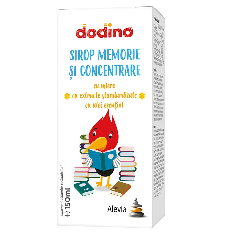 SUPLIMENTE COPII si TINERI - Sirop Memorie si concentrare Dodino, 150 ml, Alevia la Nana Plafar