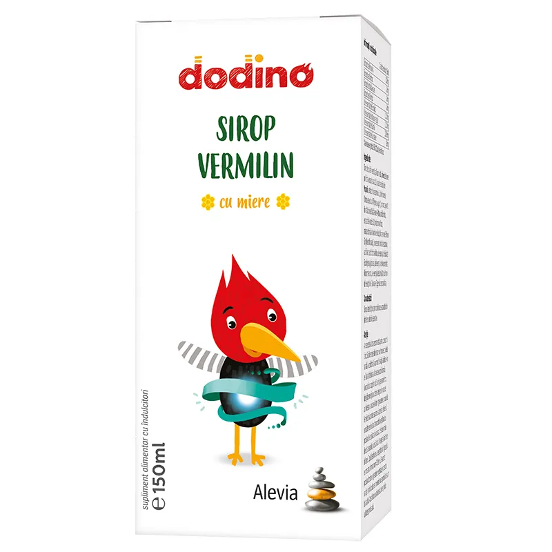 SUPLIMENTE COPII si TINERI - SIROP VERMILIN DODINO JUNIOR, 150 ml, Alevia la Nana Plafar