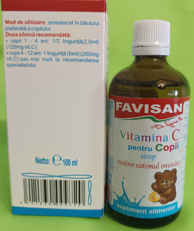 SIROP Vitamina C pentru copii, 100ml Favisan la Nana Plafar [3]
