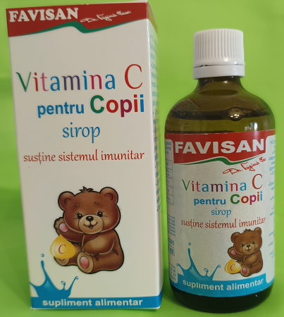 SUPLIMENTE COPII si TINERI - SIROP Vitamina C pentru copii, 100ml Favisan la Nana Plafar