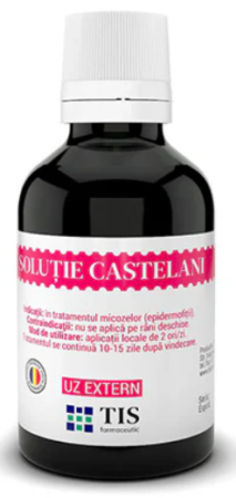 antiseptic rani leziuni arsuri - SOLUTIE CASTELANI, 25 ml, Tis Farmaceutic la Nana Plafar