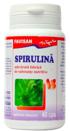 gastrita,ulcer - Spirulina, 40 capsule, Favisan la Nana Plafar