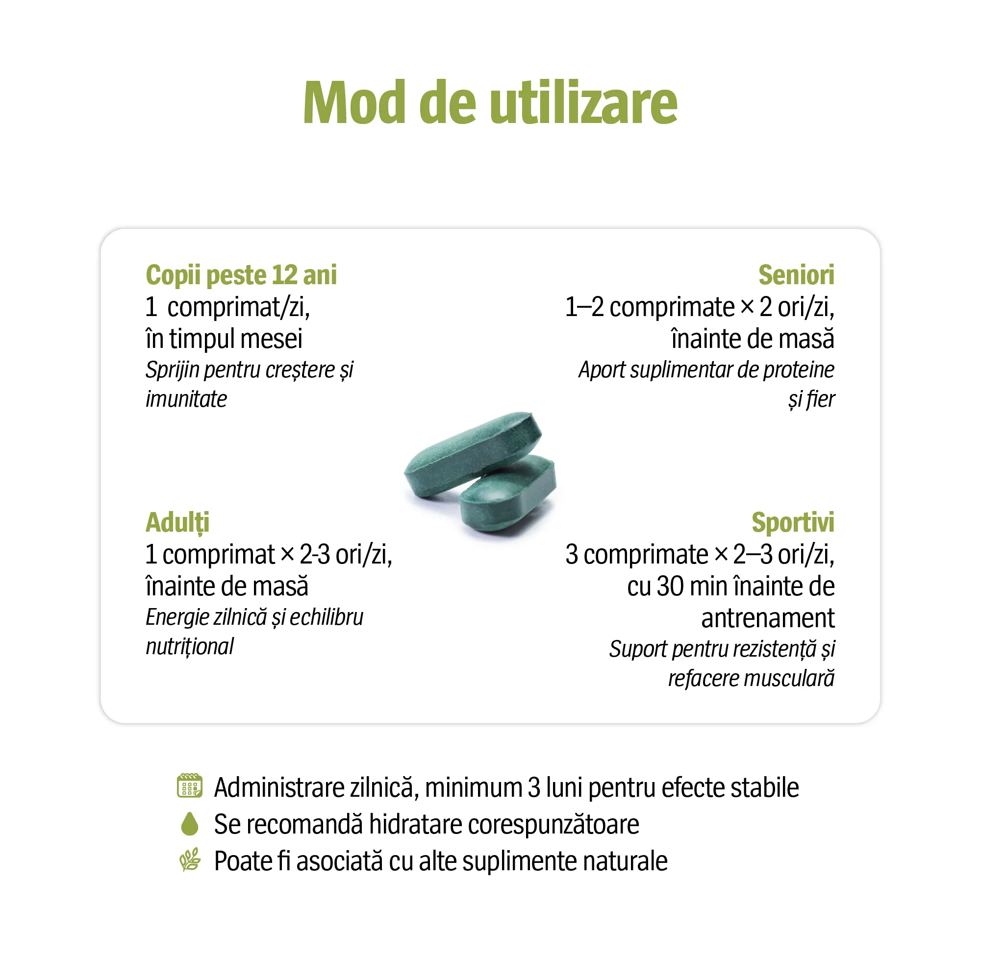 SPIRULINA BIO 1000mg, Alevia la Nana Plafar [2]