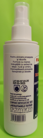 SPRAY ANTITRANSPIRANT PENTRU PICIOARE, 100ml, Favisan [2]