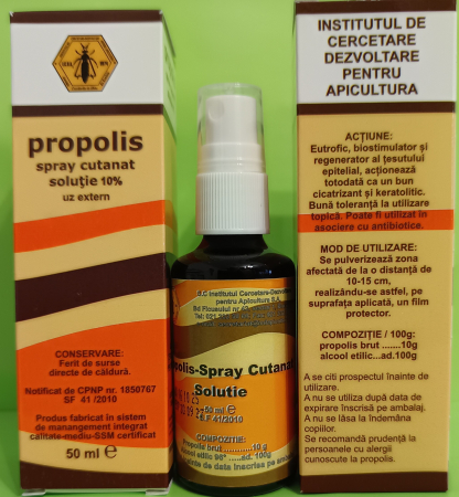 remedii acnee - SPRAY cutanat solutie PROPOLIS, 50 ml, Institutul Apicol