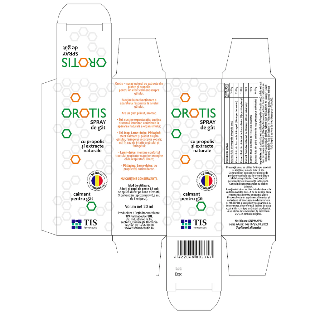 SPRAY DE GAT OROTIS 20ML TIS Farmaceutic la Nana Plafar [2]