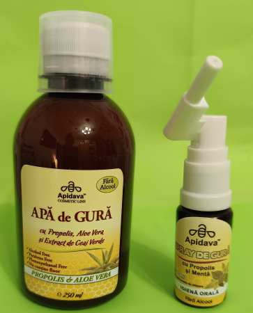 SPRAY de GURA cu propolis, menta, fara alcool 20ml, Apidava la Nana Plafar [1]