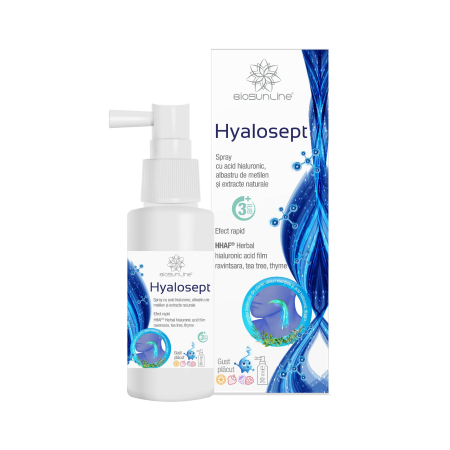 spray - SPRAY ORAL Hyalosept, cu albastru de metilen si acid hialuronic 30 ml, BioSunLine la Nana Plafar