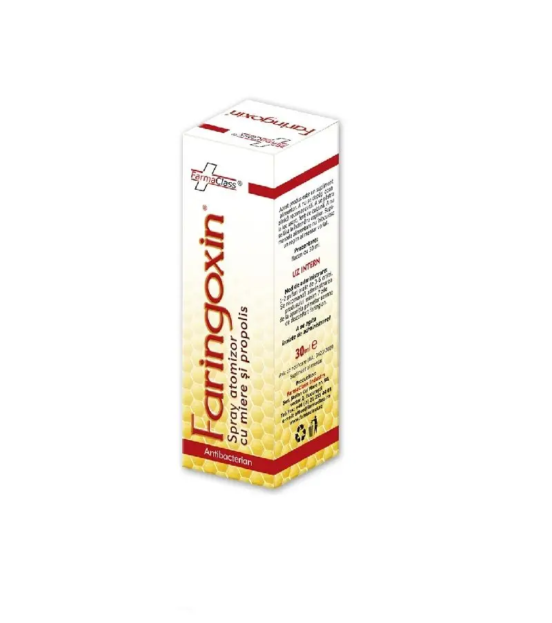 remedii dureri gat - SPRAY OROFARINGIAN FARINGOXIN CU PROPOLIS SI EXTRACTE VEGETALE 30ml, FarmaClass