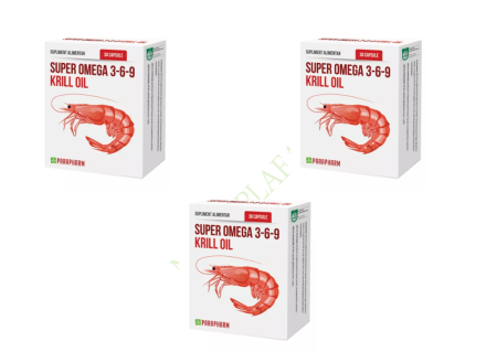 colesterol copii - SUPER OMEGA 3 6 9 KRILL OIL, 30 capsule, Parapharm