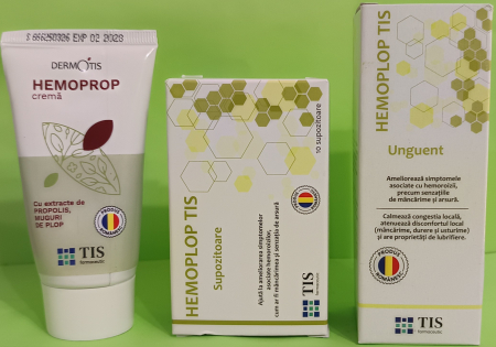 SUPOZITOARE CU PROPOLIS, HEMOPLOP TIS, 10 buc, Tis Farmaceutic la Nana Plafar [2]
