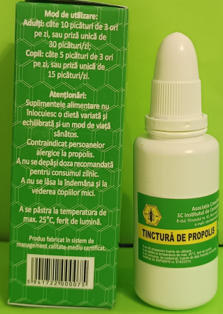 TINCTURA de PROPOLIS FORTE, 30ml, Institutul Apicol la Nana Plafar [1]