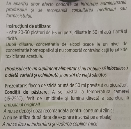 TINCTURA de URZICA, 50ml, Hofigal la Nana Plafar [2]