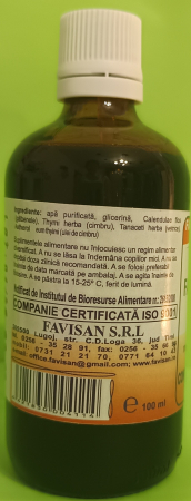 TINCTURA FAVIGIARDIN contra parazitozelor 100 ml, Favisan la Nana Plafar [2]