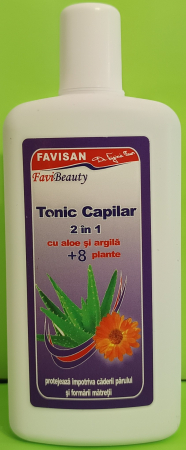 Tonic CAPILAR 2 in 1, cu Aloe, Argila, extracte din 8 plante,  125 ml, favisan [1]