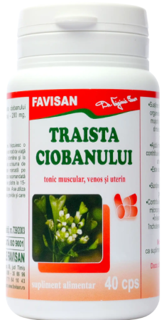 Traista Ciobanului, 40 capsule, Favisan