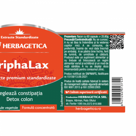 TRIPHALAX detox colon, Herbagetica la Nana Plafar [2]