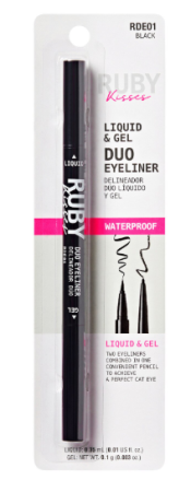 ingrijirea ochilor - Tus de ochi Duo Eyeliner Black, 0.35 ml, Ruby Kisses la Nana Plafar