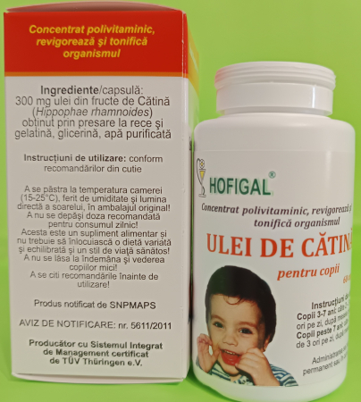 ULEI de CATINA pentru COPII, 60 capsule moi, Hofigal