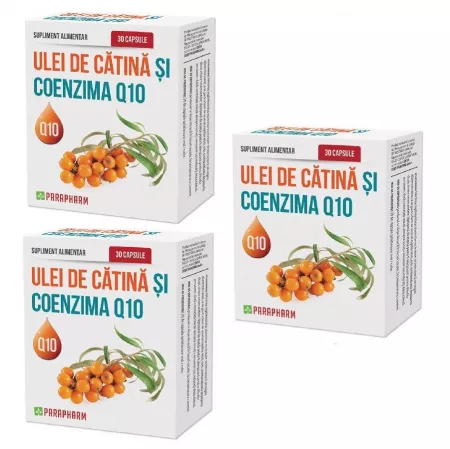 afectiuni CARDIOVASCULARE - ULEI de CATINA si COENZIMA Q10, 30 capsule, Parapharm