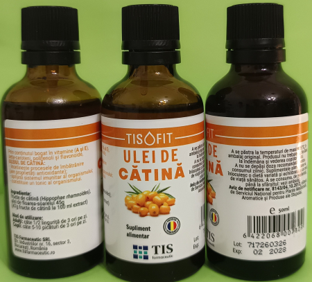 suplimente SOLUBILE - ULEI de CATINA Tisofit, 50 ml, Tis Farmaceutic