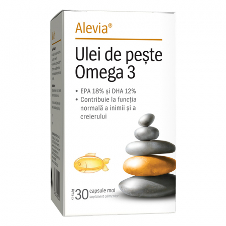 psoriazis - ULEI de PESTE OMEGA 3, 1000mg capsule moi, Alevia